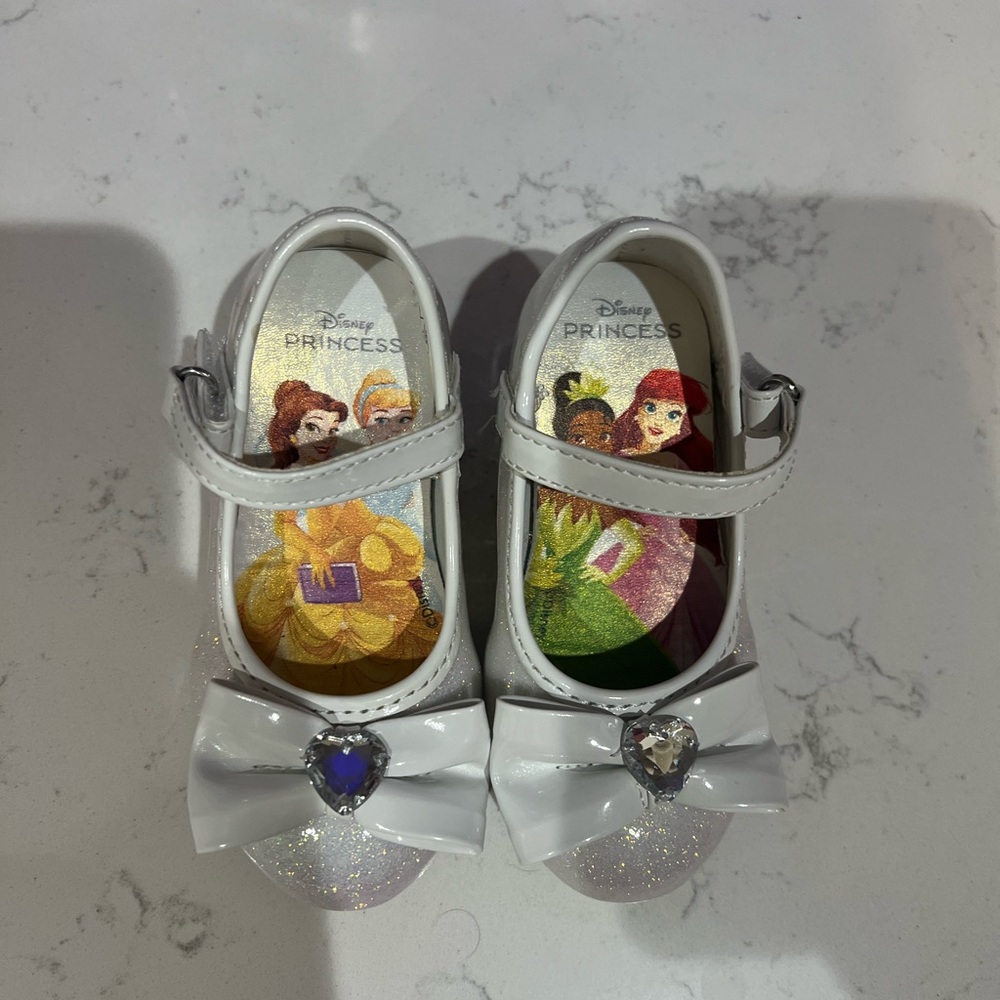 Disney Princess White Sparkle Shoes